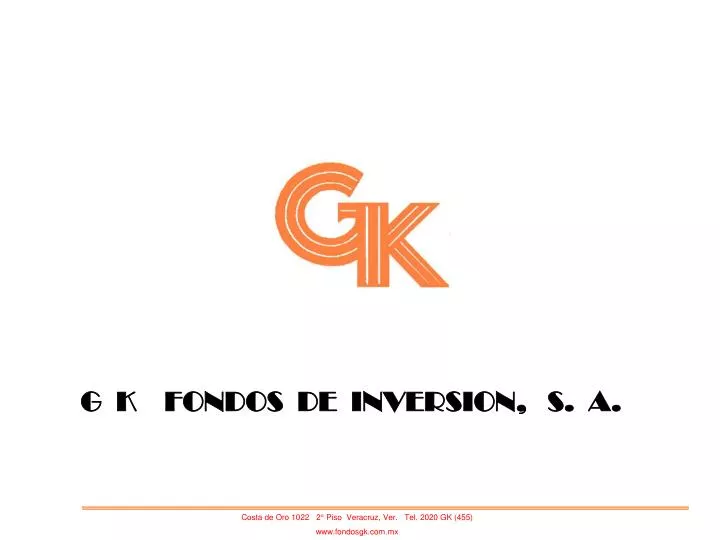 g k fondos de inversion s a