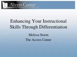 Melissa Storm The Access Center