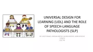 UNIVERSAL DESIGN FOR LEARNING (UDL) AND THE ROLE OF SPEECH-LANGUAGE PATHOLOGISTS (SLP)