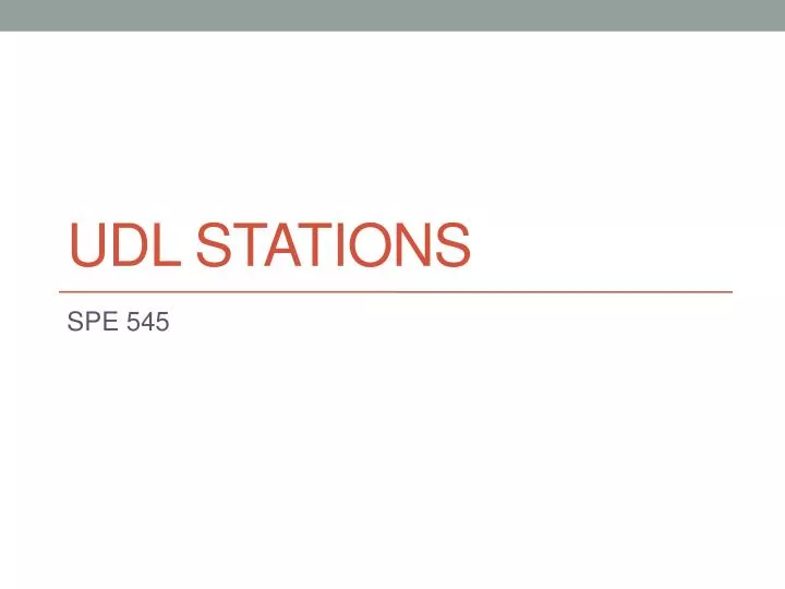 udl stations