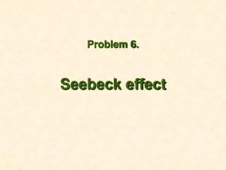 Seebeck effect