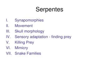 Serpentes