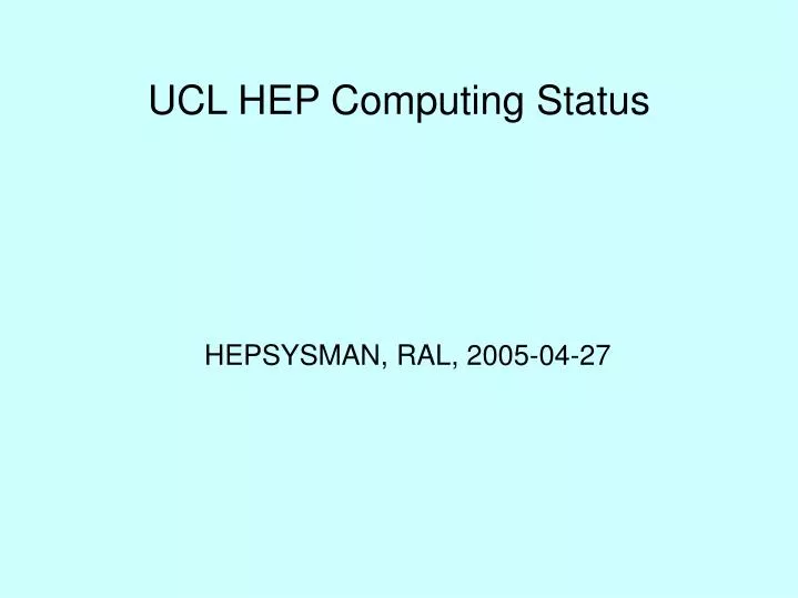 hepsysman ral 2005 04 27