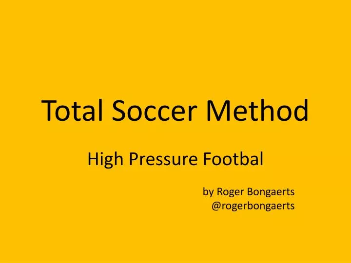 total soccer method