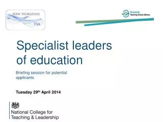 Specialist leaders of education