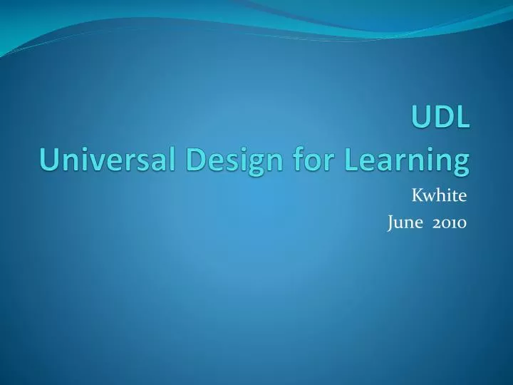 udl universal design for learning