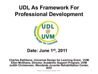 UDL As Framework For Professional Development