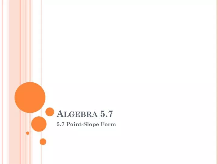 algebra 5 7