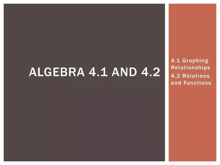 algebra 4 1 and 4 2