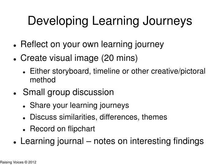 developing learning journeys