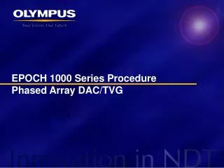 EPOCH 1000 Series Procedure Phased Array DAC/TVG