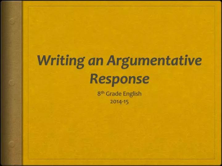 writing an argumentative response