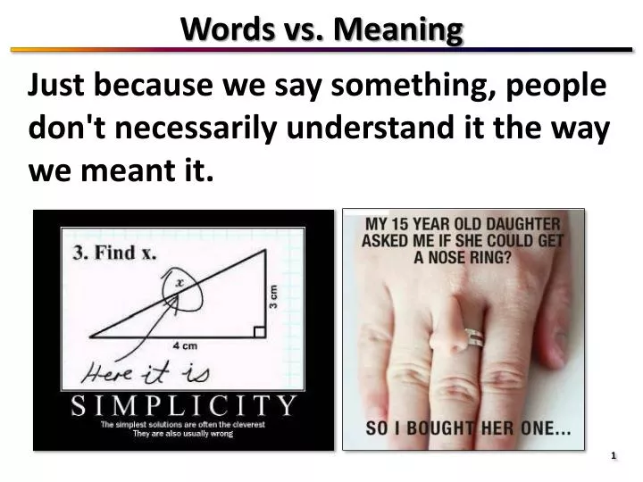words vs meaning