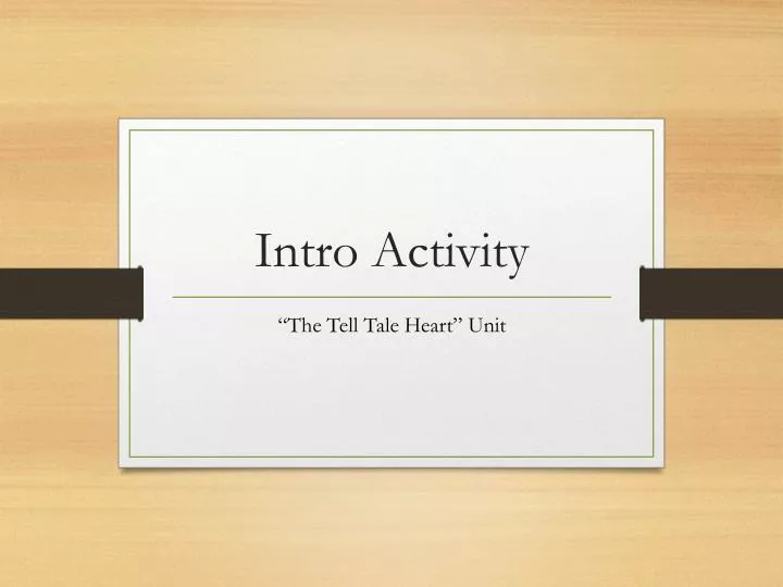 intro activity