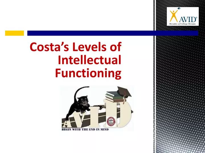 costa s levels of intellectual functioning