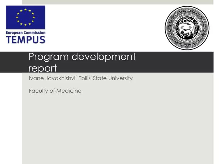 program development report