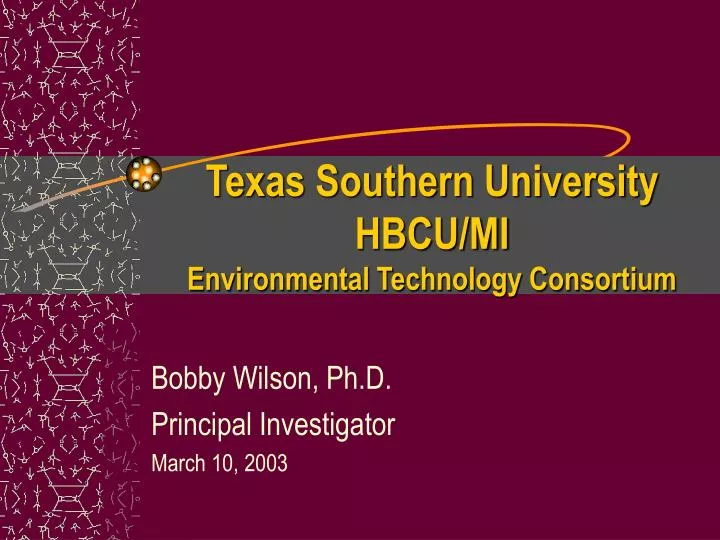 texas southern university hbcu mi environmental technology consortium