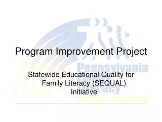 Program Improvement Project