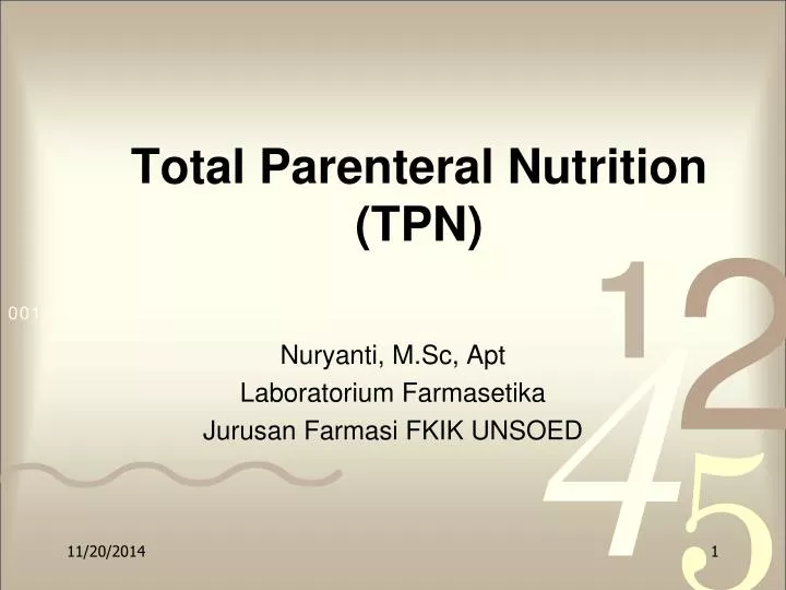 total parenteral nutrition tpn