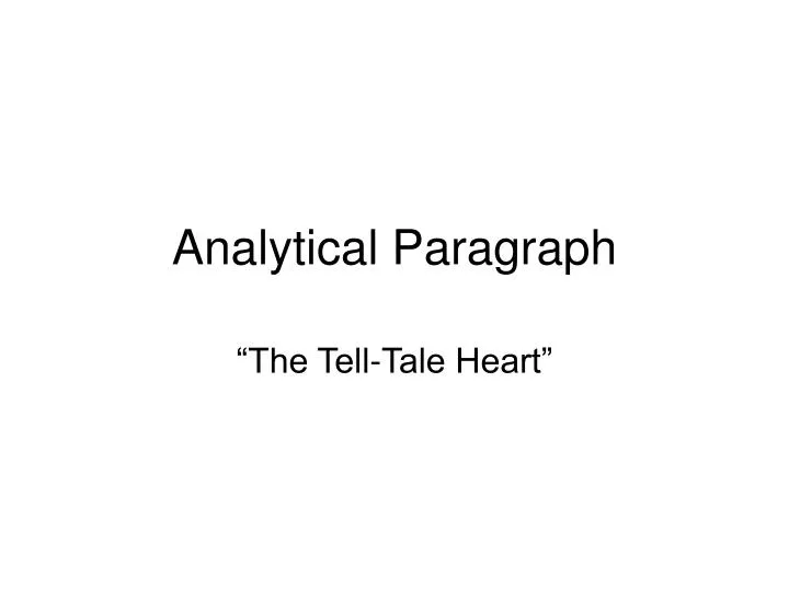 analytical paragraph