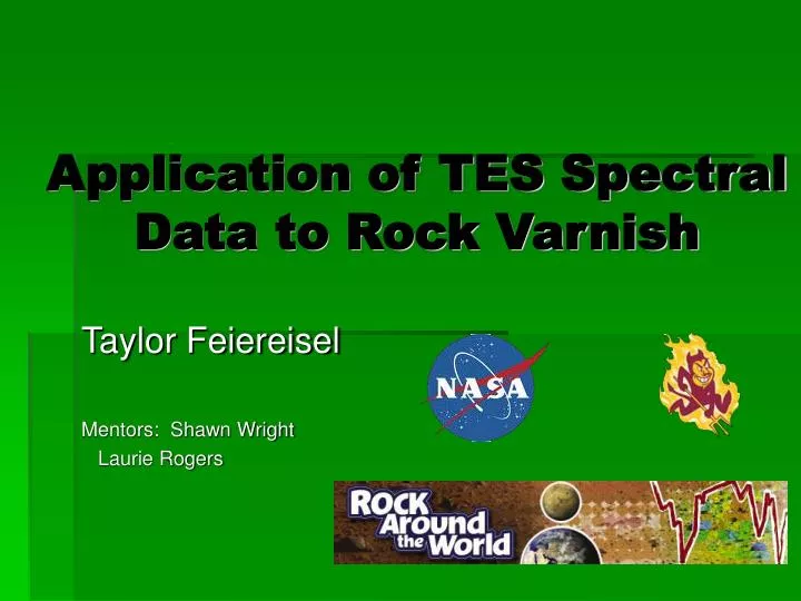 application of tes spectral data to rock varnish