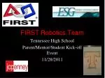 FIRST Robotics Team - slide 1