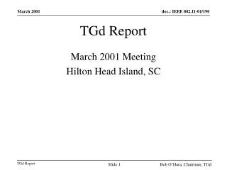 TGd Report