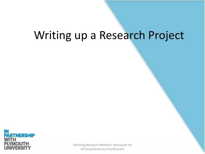 writing up a research project