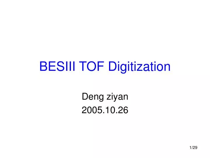 besiii tof digitization