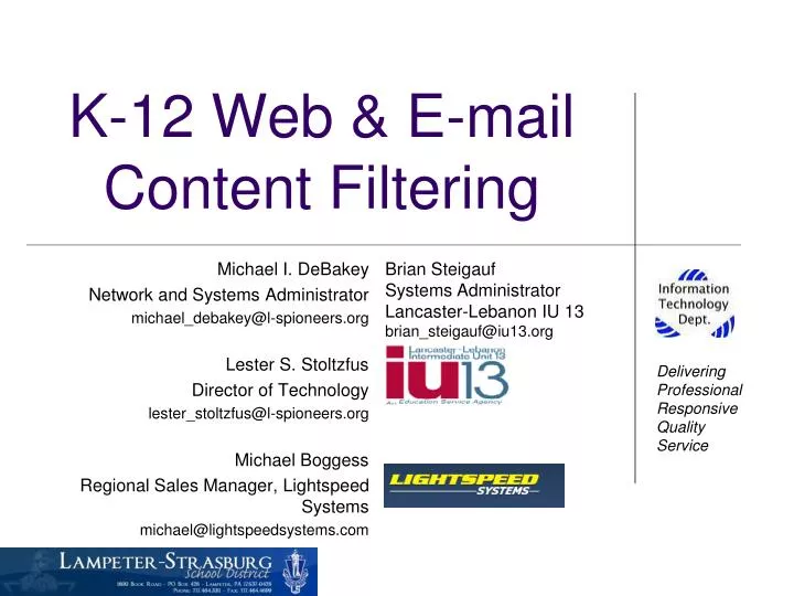 k 12 web e mail content filtering