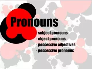 Pronouns