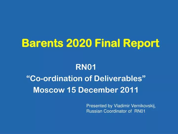 barents 2020 final report