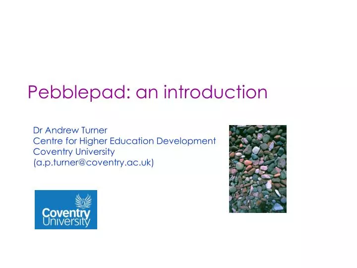 pebblepad an introduction