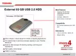 External 60 GB USB 2.0 HDD - slide 1