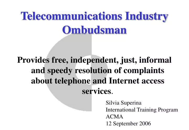 telecommunications industry ombudsman
