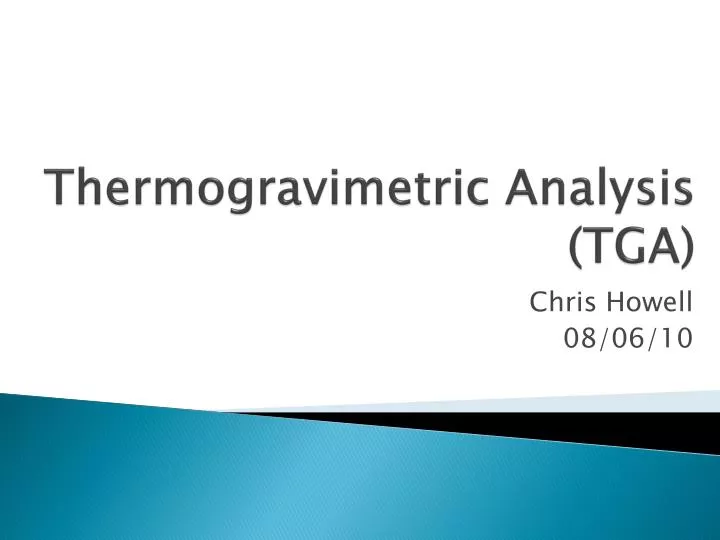 thermogravimetric analysis tga
