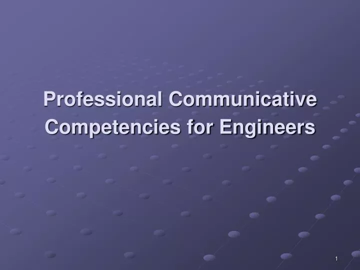 professional communicative competencies for engineers