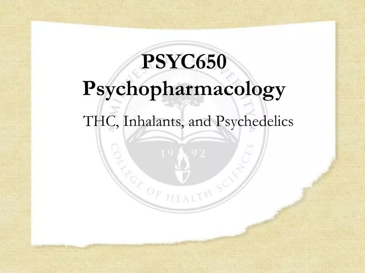 psyc650 psychopharmacology