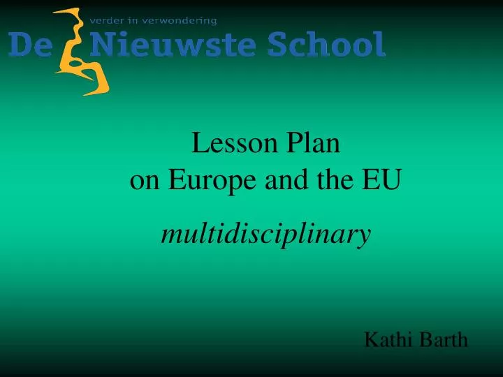 lesson plan on europe and the eu multidisciplinary