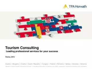Tourism Consulting Leading professional services for your success Vienna, 2012