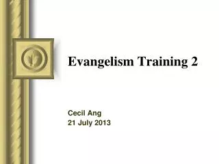 Evangelism Training 2