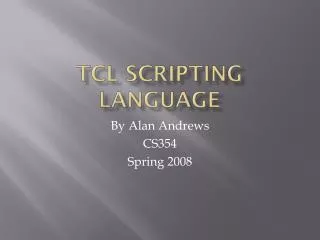 Tcl Scripting Language