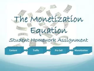 The Monetization Equation Student Homework Assignment