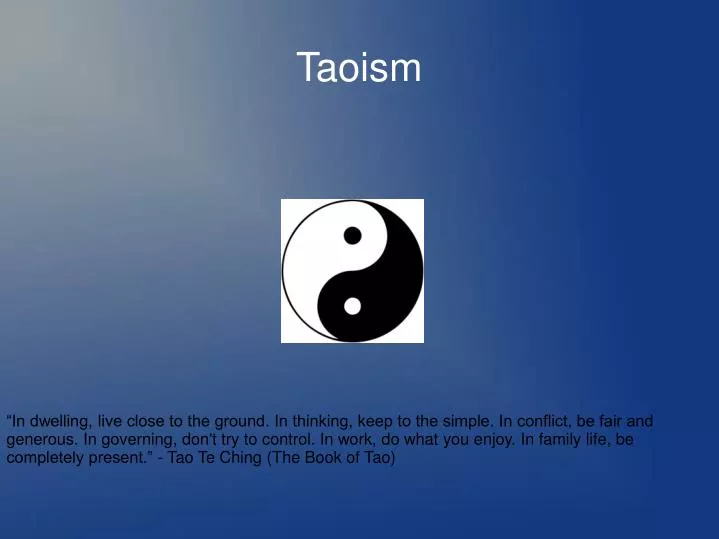 taoism powerpoint presentation free download