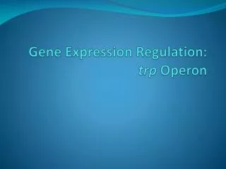Gene Expression Regulation: trp Operon
