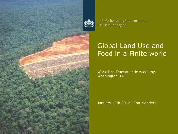 global land use and food in a finite world