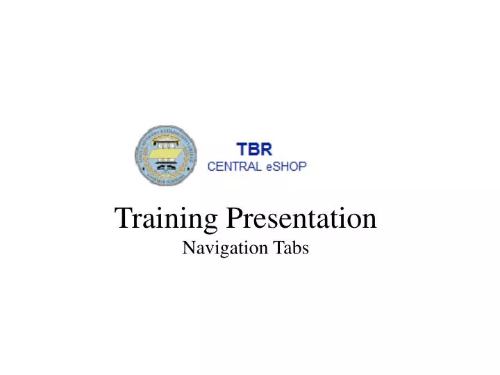 training presentation navigation tabs