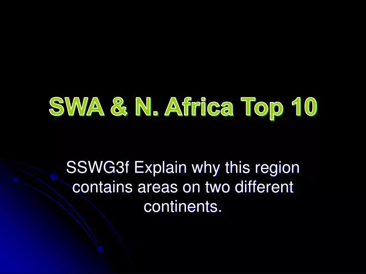 swa n africa top 10