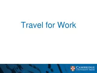 Travel for Work