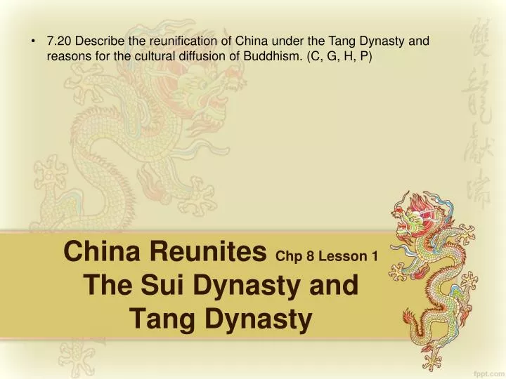 china reunites chp 8 lesson 1 the sui dynasty and tang dynasty
